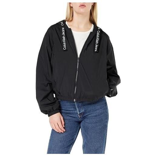 Calvin Klein Jeans giacca donna windbreaker giacca da mezza stagione, nero (ck black), s