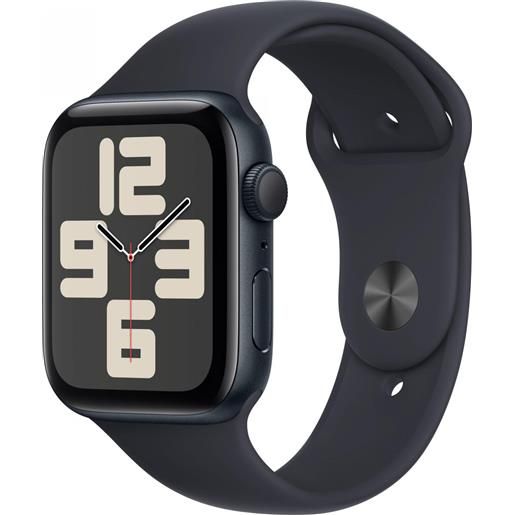 Apple watch se gps 44 mm cassa in alluminio nero con cinturino colore nero - mre73qc/a