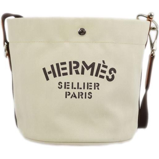 Hermès Pre-Owned - borsa a secchiello sac de pansage 2008 - donna - tela - taglia unica - toni neutri