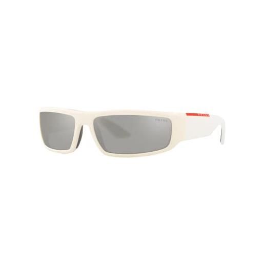 Ray-Ban 0ps 02us occhiali da sole, bianco (white/grey), 65 uomo