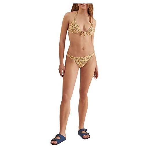 Women'secret mutandine bikini fiori set, stampa gialla, xs donna
