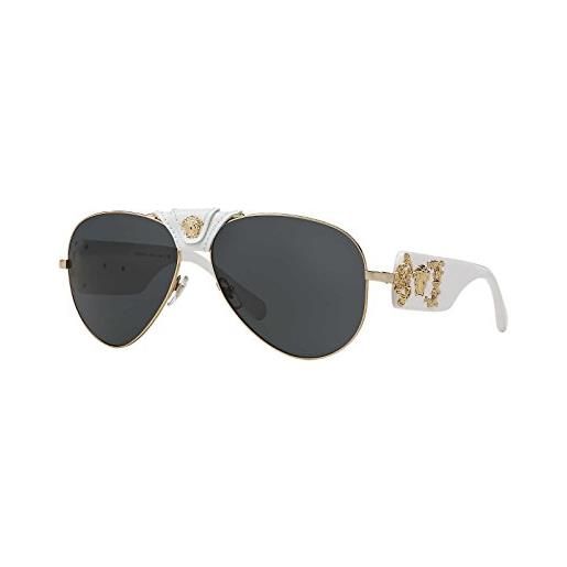 Versace 0ve2150q 134187 62 occhiali da sole, oro (gold/gray), uomo