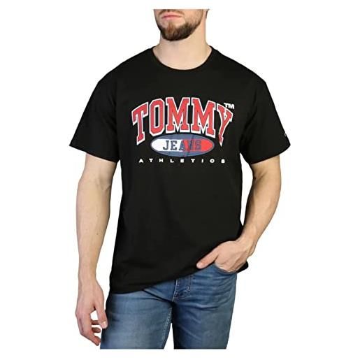Tommy Hilfiger tommy jeans t-shirt manica corta da uomo marchio tommy jeans, modello rlx essential graphic dm0dm16407, realizzato in cotone. Xxl nero