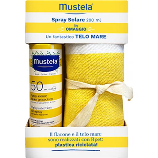 Mustela kit Mustela spray solare spf 50+ 200 ml con telo mare