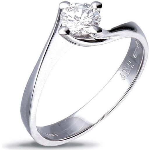 ALFIERI & ST. JOHN anello solitario modello valentino alfieri & st. John in oro bianco con diamante ct 1,20, colore g, purezza vvs, misura 14. 