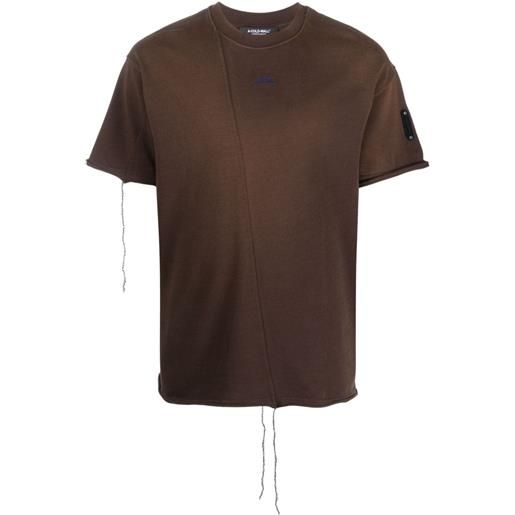 A-COLD-WALL* t-shirt con effetto vissuto - marrone