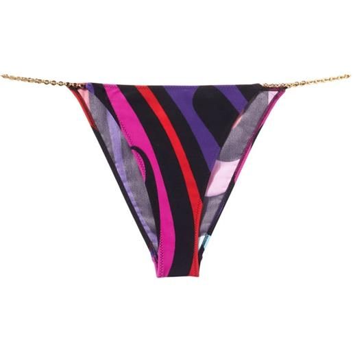 PUCCI slip bikini con stampa marmo - viola