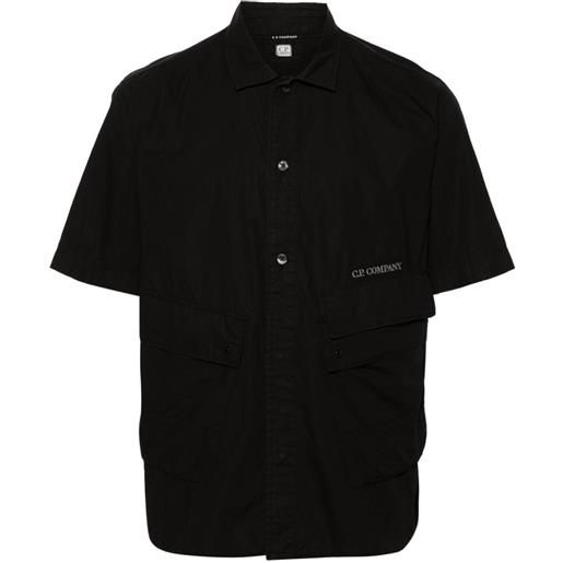 C.P. Company camicia con ricamo - nero