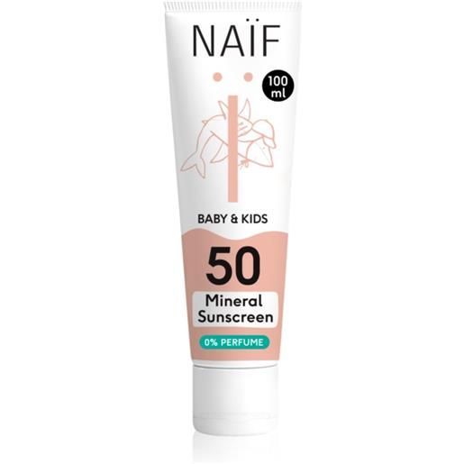 Naif baby & kids mineral sunscreen spf 50 0 % perfume 100 ml