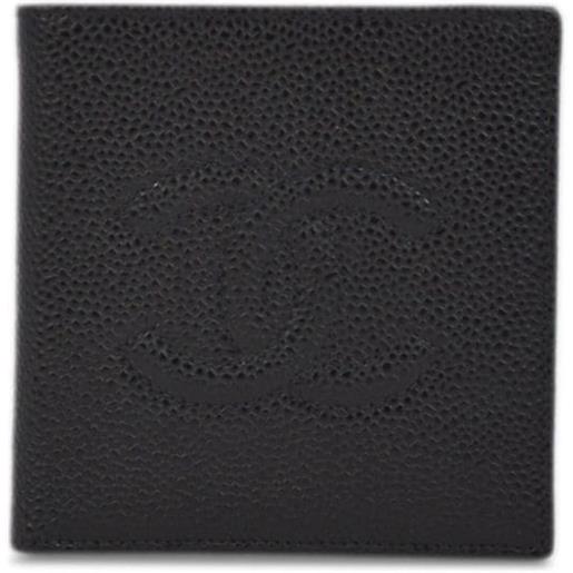 CHANEL Pre-Owned - portafoglio bi-fold cc 2000 - donna - pelle caviar - taglia unica - nero