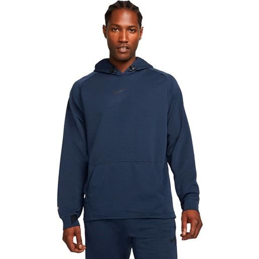Nike pro fleece hoodie blu l uomo