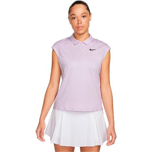 Nike court victory short sleeve polo rosa m donna