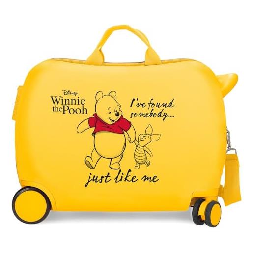 Pepe Jeans disney winnie the pooh valigia per bambini ocra 50 x 39 x 20 cm rigida abs chiusura a combinazione laterale 78 l 1,8 kg 4 ruote bagaglio a mano, giallo, valigia per bambini