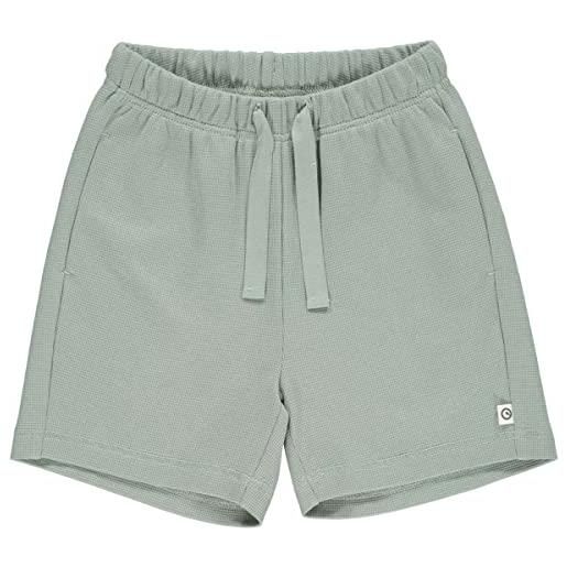 Müsli by Green Cotton waffle shorts pantaloncini, spa green, 4 anni bambino