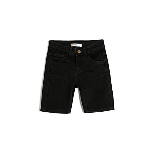 Koton jean shorts pockets cotton-straight fit pantaloncini, grigio (033), 9-10 anni boys's