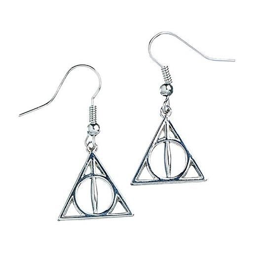 Harry Potter ufficialmente in argento sterling con licenza Harry Potter doni della morte orecchini pendenti