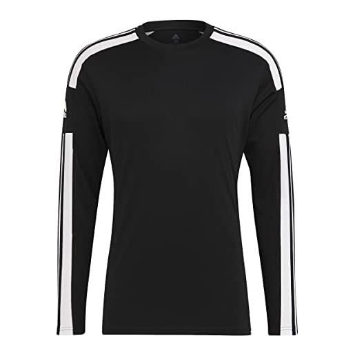 Adidas squad 21 jsy ls, maglia lunga uomo, black/white, 2xl