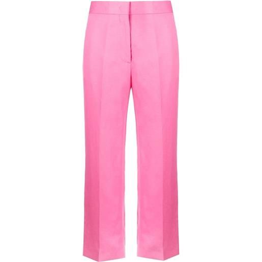 MSGM pantaloni sartoriali crop - rosa