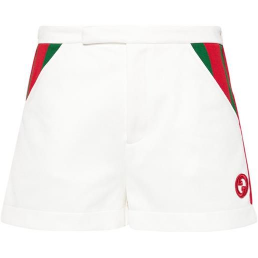 Gucci shorts con applicazione - bianco