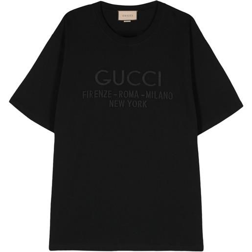 Gucci t-shirt con ricamo - nero