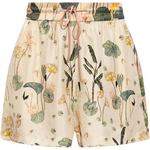 MUNTHE shorts uniga a fiori - toni neutri