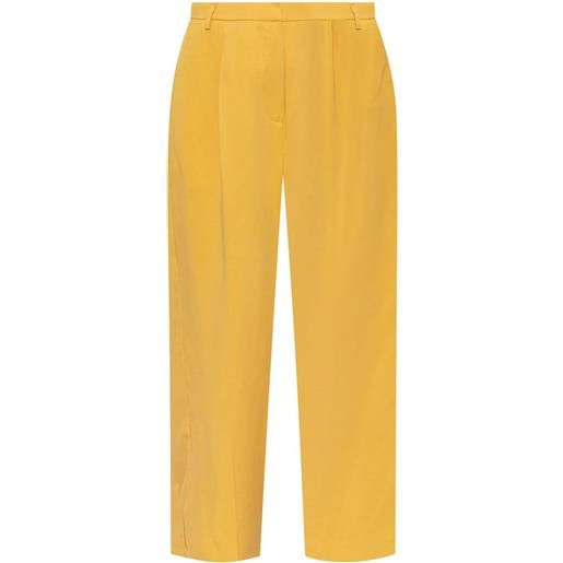 MUNTHE pantaloni kosmila a gamba ampia - giallo