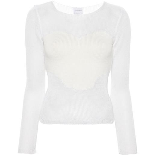 PINKO maglione con design a inserti - bianco