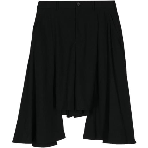 Comme des Garçons Homme Plus shorts drappeggiato - nero