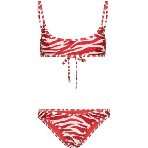 The Attico set bikini con stampa - rosso