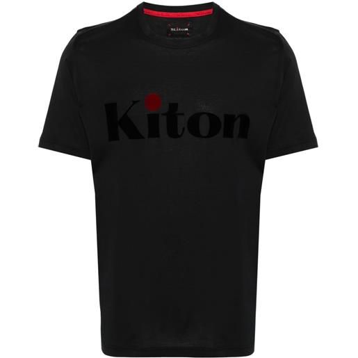 Kiton t-shirt con logo - nero