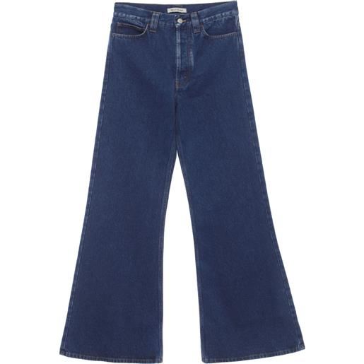 MERYLL ROGGE jeans svasati a vita alta - blu