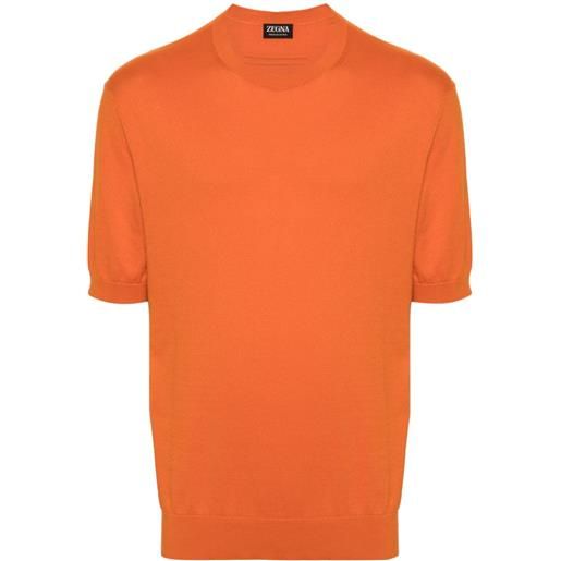Zegna maglione a maniche corte - arancione