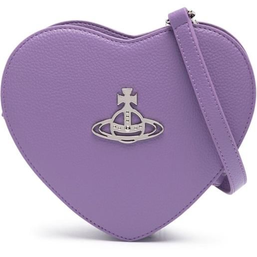 Vivienne Westwood borsa a tracolla louise con placca orb - viola