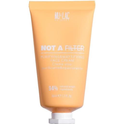 Mulac cosmetics not a filter crema viso purificante e opacizzante 50ml