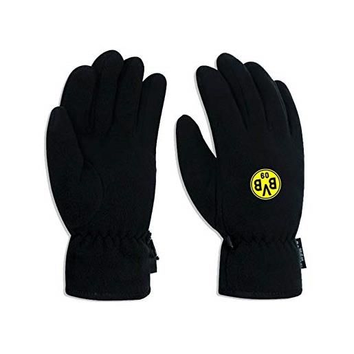 Borussia Dortmund, guanti in pile, nero-giallo, xl