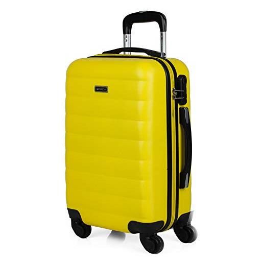 ITACA - valigia bagaglio a mano 55x40x20 - trolley bagaglio a mano, trolley cabina, valigie, trolley 55x40x20 71250, giallo