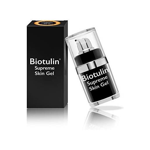 Biotulin supreme skin gel - 15ml - siero viso antirughe per donne e uomini - acido ialuronico - ingredienti anti-invecchiamento e antirughe