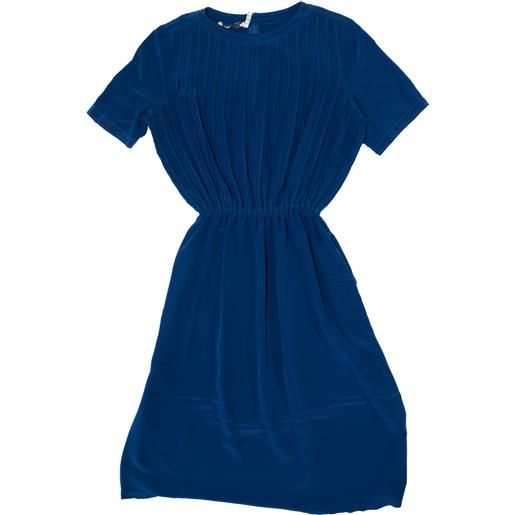 Vintage vestito 40 blu seta