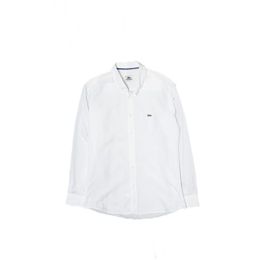 Lacoste camicia 40 bianco cotone