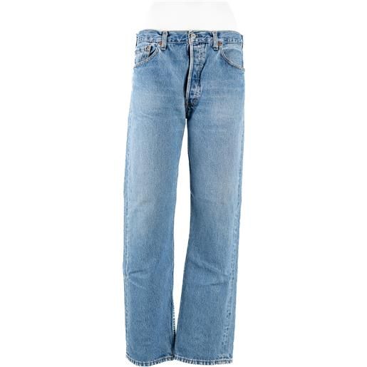 Levis 501 pantalone jeans w34l32 blu denim