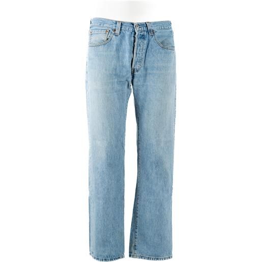 Levis 501 pantalone jeans w32l30 blu denim