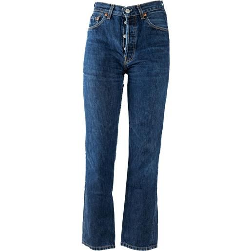 Levis 501 pantalone jeans w29l30 blu denim
