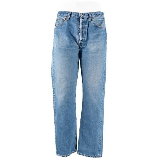 Levis 501 pantalone jeans w34l32 blu denim