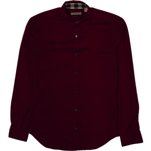 Burberry camicia xs rosso cotone