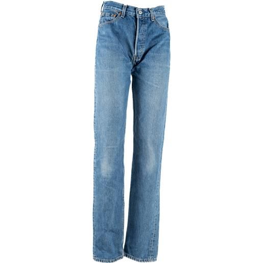 Levis 501 pantalone jeans w28l36 blu denim