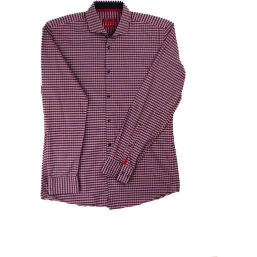 Hugo Boss camicia 40 rosso cotone
