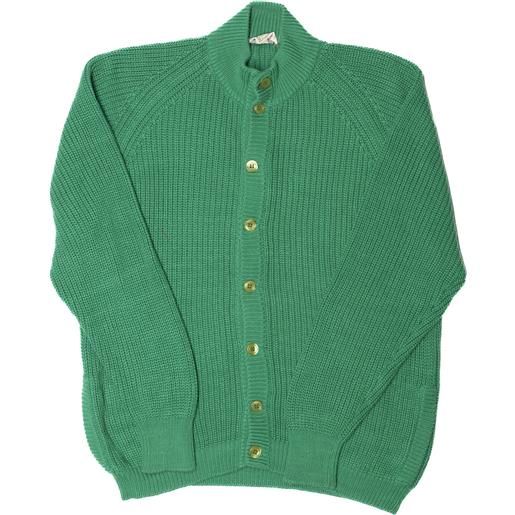 Vintage cardigan Vintage 46 verde cotone