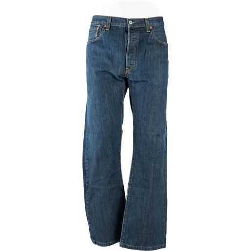 Levis 501 pantalone jeans w38l34 blu denim
