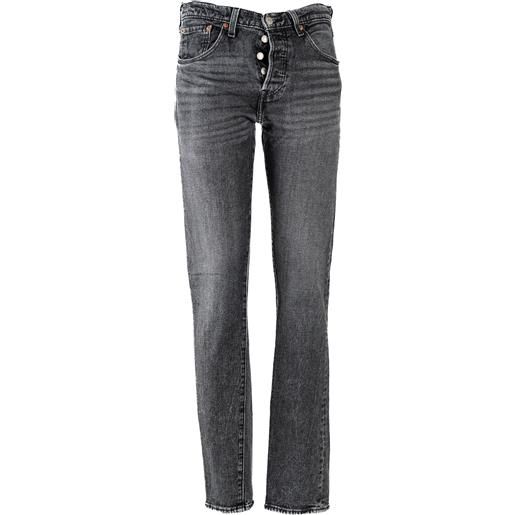 Levis 501 pantalone jeans w30l34 grigio denim