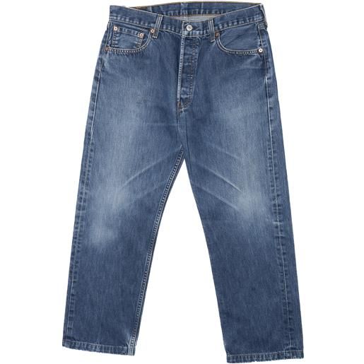 Levis 501 pantalone w36l36 blu cotone